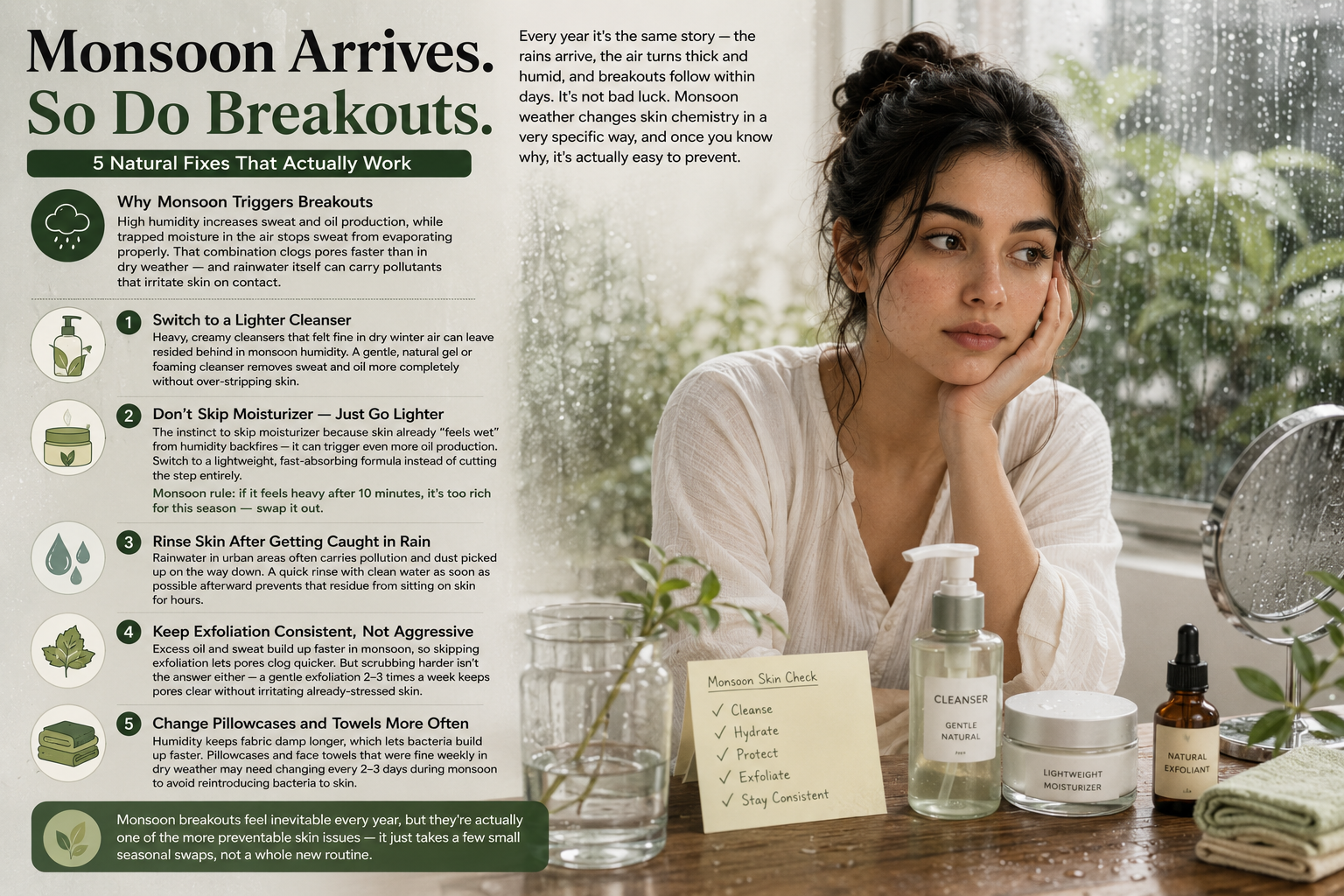 Monsoon Skincare: How to Stop Breakouts Before They Start