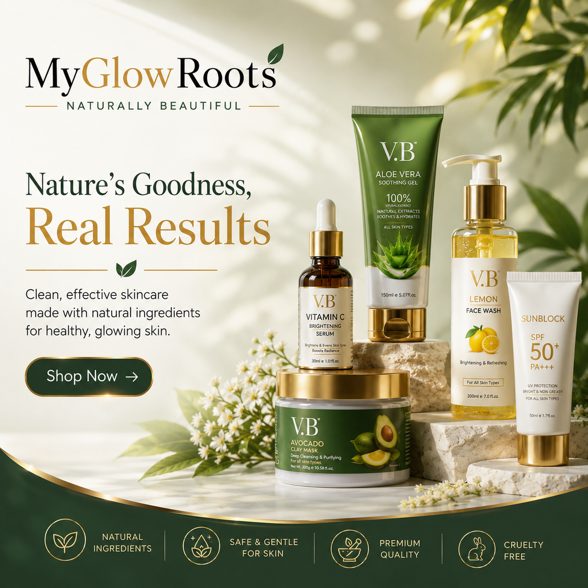 Rooted in nature.<br>Crafted for <em>beauty</em>.