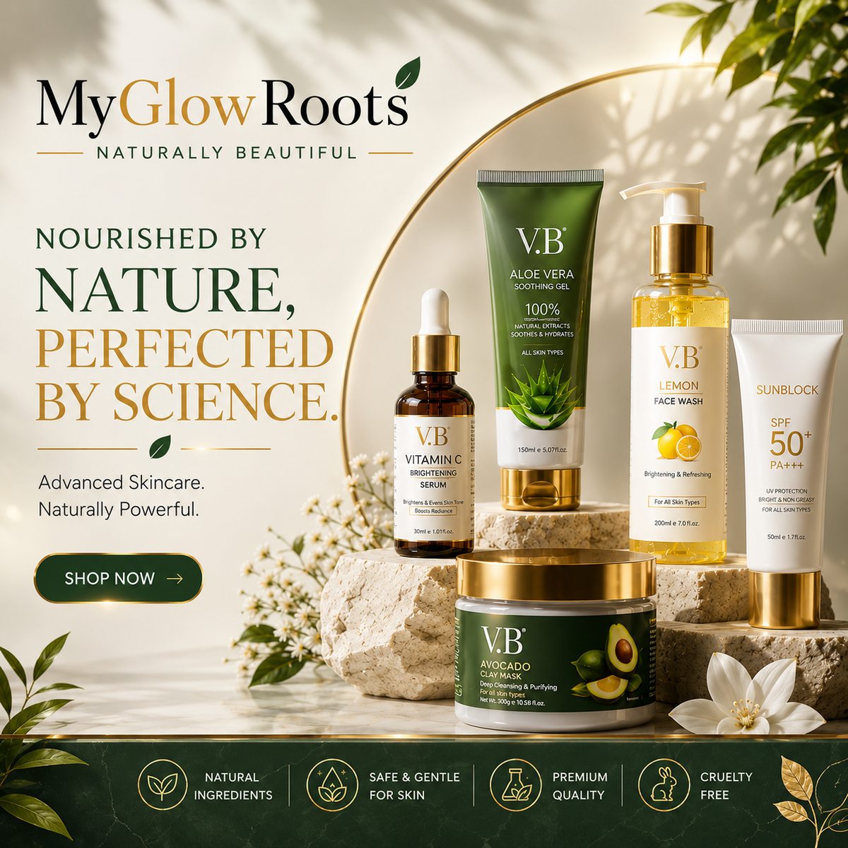 Clean beauty for<br><em>radiant</em> skin.